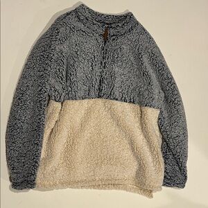 NWT Time and Tru Women's Plus Size Quarter Zip Faux Sherpa Pullover 2x NWT